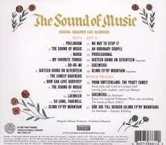 A song list with all the songs from the famous musical. Original Broadway Cast Recording The Sound Of Music 50th Anniversary Edition Amazon Com Music