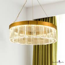 Maybe you would like to learn more about one of these? Contemporary Round Crystal Chandelier Lighting Led Hanging Ceiling Light In Brass For Living Room Beautifulhalo Com