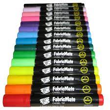 Fabricmate Permanent Chisel Tip Fabric Markers