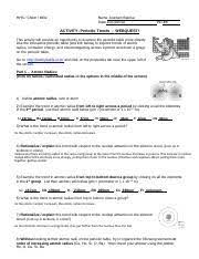 We did not find results for: Activity Periodic Trends Properties Webquest 2017 Docx Hhs Chem Mills Name Jourdain Babisa Date Per 4th Activity Periodic Trends U2013 Webquest This Course Hero
