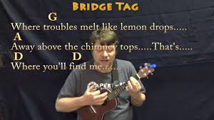 It was written for the 1939 film the wizard of oz and was sung by actress judy garland in her starring role as dorothy. Somewhere Over The Rainbow Wizard Of Oz Ukulele Cover Lesson In G With Chords Lyrics Youtube