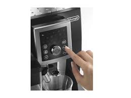 The coffee spout is adjustable in height from 80 to 110 mm. The De Longhi Compact Magnifica S Cappuccino Smart Espresso Maker 23260sb