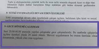 Kamu çerçeve protokolü içeriden gelen ilk bilgi : Kamu Cerceve Protokolu Taslaginda Gece Calismasi Ihsan Tatli