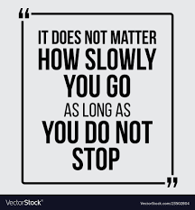 It Does Not Matter How Slowly You Go Royalty Free Vector