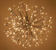 Light Up Led Hanging Starburst Silver Pottery Barn