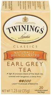 Twinings Earl Grey Decaf Tea Tea Bags 20 Count Boxes Pack Of 6 Twinings Decaf Tea Homemade Tea