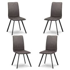 Get it as soon as wed, apr 21. Dining Chair Set Of 4 Monroe Suede Grey Dining Chairs Mon603 By Julian Bowen