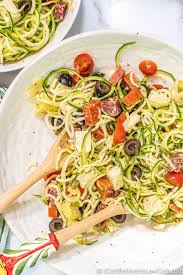 Maybe you would like to learn more about one of these? Mediterranean Zoodle Salad Low Carb Keto Pasta Salad