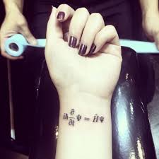 If you pick generic artwork for your tattoo styles, there's a strong chance you'll regret getting inked. Science Tattoos Fuckyeahtattoos Schrodinger S Equation Done