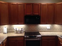 Champagne Glass Subway Tile Subway Tile Outlet Backsplash With Dark Cabinets Brown Cupboards Glass Backsplash Kitchen