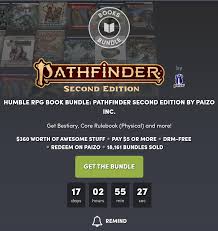 Humble Bundle Pathfinder 2e Physical Book For 30 Usd Shipping Pathfinder2e