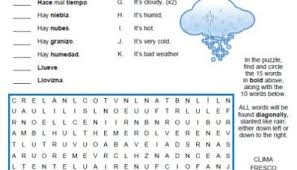 Que Tiempo Puzzle Worksheet Spanish Phrases Calendar Word Words