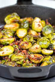 Roasted Brussels Sprouts With Pancetta Get Extra Saltiness From The Pancetta You Ll Have No Trouble Pancetta Recipes Roasted Brussel Sprouts Vegetable Recipes