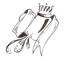 Memorial scroll cancer ribbon tattoo design. Black Crown On Heart With Ribbon Tattoo Stencil