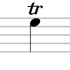 Usually it gets slurred, and is often applied to cadences. File Music Trill Svg Wikimedia Commons