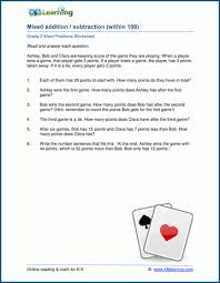 We provide math word problems for addition, subtraction, time, . 2nd Grade Math Word Problem Worksheets Free And Printable K5 Learning