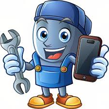 Cartoon Mobile Repair Character