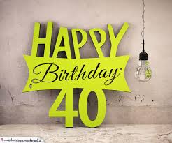 Holzausschnitt Happy Birthday 40 Geburtstag Spruch