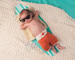 Wash the baby two or three times a week with a sponge soaked in warm water. Newborn Surfer Set Baby Board Shorts Nautical Theme Nursery Crochet Baby Bathing Shorts Baby Boy Prop Crochet Short Coral And White In 2021 Summer Baby Pictures Baby Boy Newborn Pictures Newborn