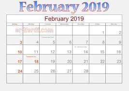 Blank Calendar For February 2019 Blank Calendar Calendar Template Calendar