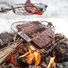 Titan great outdoors campfire adjustable swivel grill fire pit cooking grate griddle plate bbq. Buy Light My Fire Camping Grill Mini Campfire Grill Grandpa S Firegrill Folding Grill Grate Stainless Steel Campfire Grill Grate Over Fire Pit Campfire Cooking Grill Bushcraft Grill