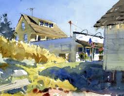 Mike Kowalski Sketch On Marrowstone Island Wa Watercolor Images Watercolor Landscape Fall Watercolor