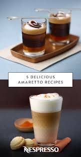 Looking For A New Way To Enjoy Your Daily Nespresso Moment Check Out These Amaretto Coffee Recip Amaretto Drinks Coffee Drink Recipes Chocolate Coffee Recipes