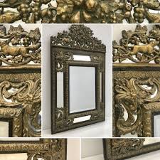 Miroir Pare Close En Cuivre Repousse Chapeau Decor Scene De Chasse Xix Siecle Stylelouisxv Decoration Miroir Cuivre