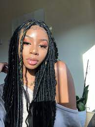 Faux Locs Crochet Hair Faux Locs Hairstyles Long Hair Styles Box Braids Hairstyles