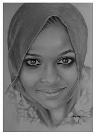 Cute little girl, pencil drawing 24×32 cm