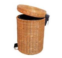 Amazon.com: Nordic Creative Natural Rattan Trash Can Slow ...