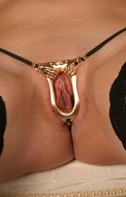 Into You - Gold Non-piercing Clit Jewelry with G-String - CLT07