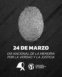 Como cada 24 de marzo, reforzamos nuestro compromiso: ???????????????????? ????????́????.  ???? Día Nacional de la ???????????????????????????? por la ???????????????????????? y la  ????????????????????????????????.