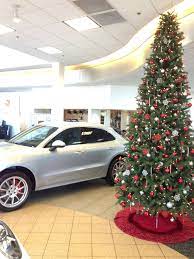 This Is Our 12ft Christmas Tree For Jime Ellis Porsche They Chose Our Red And Silver Decoration Packa Silver Decor Christmas Tree Christmas Tree Decorations