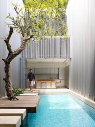Green Style Singapore Terrace House By Ong And Ong Courtyard Design Pool Houses Modern Pools