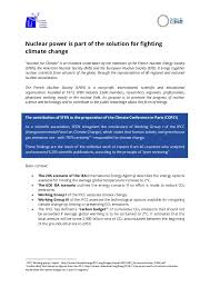 The position that will be supported in this paper is that climate change is a fact and americans in the u.s. Nuclear And Climate Position Paper Sfen