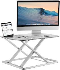 Shop for standing desk converters in business office furniture. Amazon Com Mount It Standing Desk Converter Height Adjustable Sit Stand Desk 31x22 Inch Preassembled Stand Up Desk Converter Ultra Low Profile Design 22 Lb Capacity Office Products