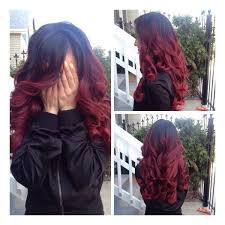 I almost didn't upload it since my hair got. Black To Red Ombre Curly Hair Liked On Polyvore Featuring Hair Hairstyles And Red Hair Accessories Hair Styles Red Ombre Hair Black Hair Ombre