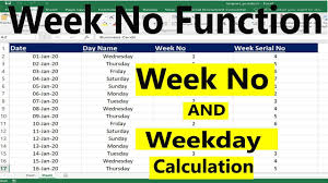 Calculate Weekday And Weekday No In Excel By Learning Center In Urdu Hindi Learning Centers Free Learning Learning