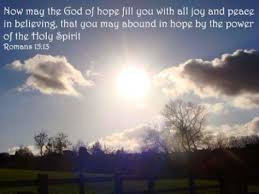 Image result for images hope by the power of the Holy Spirit