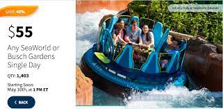 Busch gardens is an amusement park with locations in tampa, fl and williamsburg, va. Today Only Deep Discounts On Seaworld And Busch Gardens Tickets Pizza In Motion