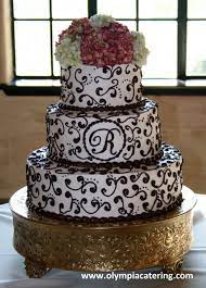 Olympia Catering Home Wedding Cake Red Black Wedding Decorations Round Wedding Cakes