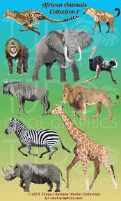African Animals Clipart Svg Clipart Png Elephant Clipart Etsy African Animals Animal Clipart Animal Posters