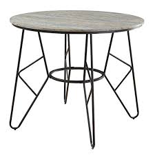 Amazon Com Jurcek 42 Round Dining Table In Gray Brindle With Round Tabletop And Meta Dining Table In Kitchen Traditional Dining Room Table Round Dining Table
