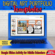 How to access google slides. Digital Art Portfolio Templates For Google Drive Marker Version Art Lessons Byglitter Meets Glue
