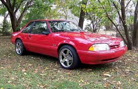 Image result for Bright Red 1993 Mustang