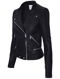 Cielo Women S Moto Faux Leather Jacket Black Jk1020 Leather Jackets Women Zippers Fashion Leather Jacket