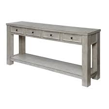 Janousek 64 Console Table In 2020 White Sofa Table Rustic Sofa Tables Farmhouse Sofa Table