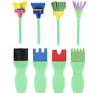 EVA Foam Paint Brushes, L: 11-13 cm, W: 30-45 mm, 24 pc/ 1 pack