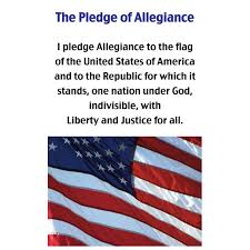 the pledge of allegiance educational laminated chart